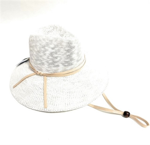 Fedora Brim With Chin Tie, White