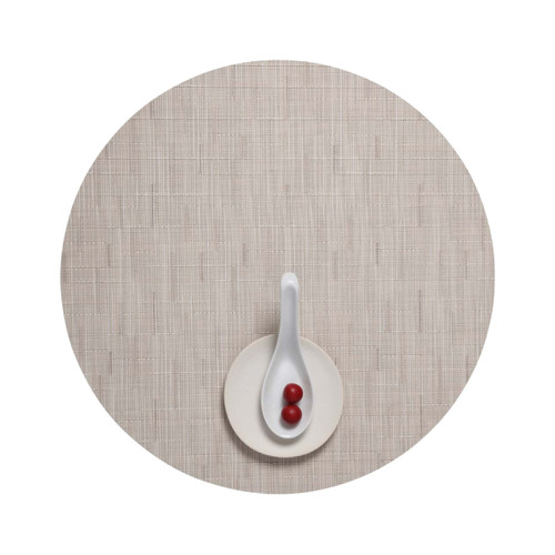 Bamboo Table Mat, 15" Round - Chino