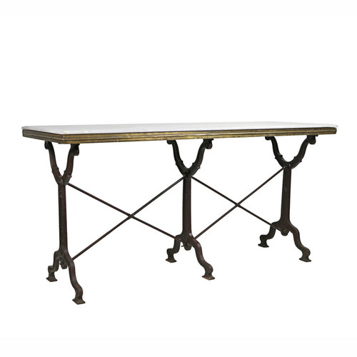 Avignon Bistro Table Long, Marble Top