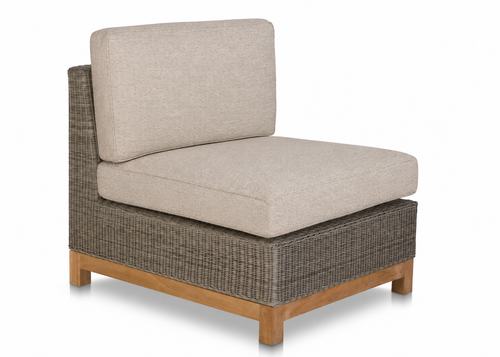 Savannah Slipper Chair - Grey w/ Dune Cushions