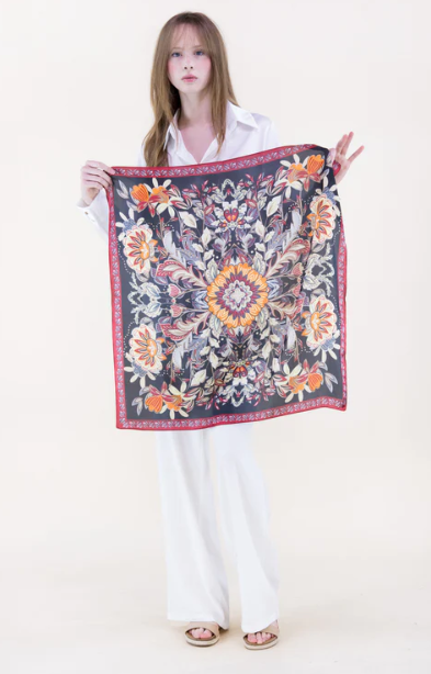 Talavera Satin Small Square Scarf