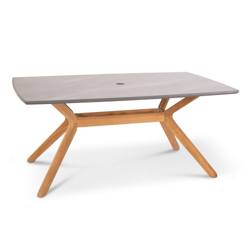 50% Off Katonah 63" Ceramic Top Dining Table w/ Umbrella Hole