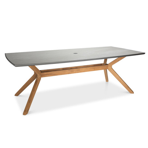 50% Off Katonah 87" Ceramic Top Dining Table w/ Umbrella Hole