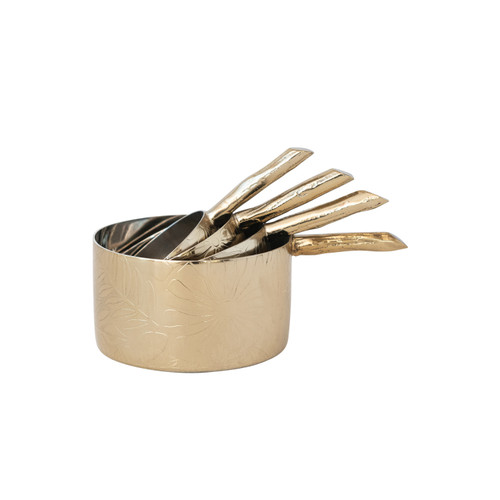 Enameled Stainless Steel Measuring Cups with Colored Edge