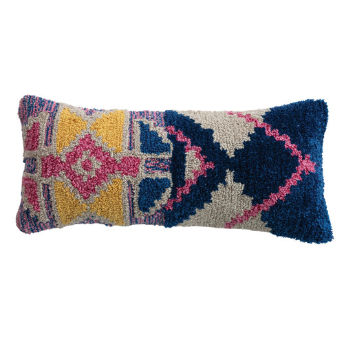 Indoor/Outdoor Lumbar Pillow with Pattern