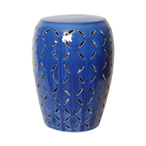 21"H Lattice Garden Stool/Table, Blue Glaze