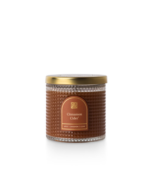 Cinnamon Cider - Textured Glass Candle - 6 oz Candle