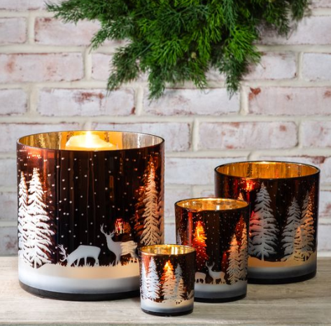Winter Deer Scene Lantern