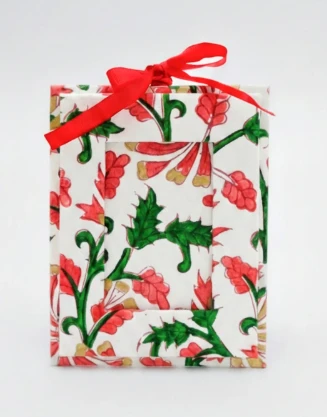Mini Hand-Marbled Picture Frame Ornament | Jungle Bloom