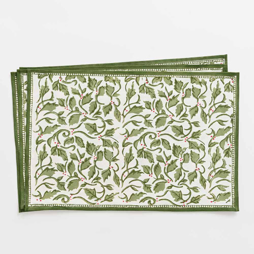 Holly Berry Placemats, Set of 4