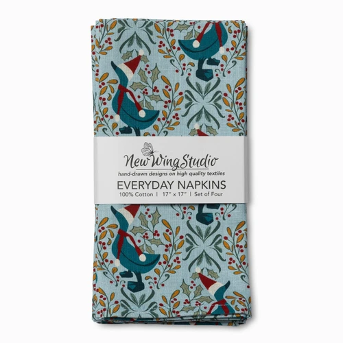 Holiday Napkins - Duck the Halls, Set of 4