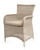 Savannah White Coral Wicker Dining Chair w/ Taupe Cushion - Set of 2