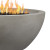 Medium Fire Bowl 38"   Liquid Propane + Aluminum Fire Bowl Lid-Black+STOCK