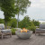 Medium Fire Bowl 38"   Liquid Propane + Aluminum Fire Bowl Lid-Black+STOCK