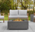 Aegean Square LP Fire Table w/ NG Conv-Weathered Slate