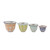 Stoneware Measuring Cups - Stripes, Set of 4