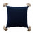 Navy Velvet 24x24 Pillow - With Navy Velvet Backing and Almond Tassel