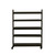 Wood & Metal 5-Tier Shelf on Casters, Black