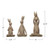 Resin Yoga Rabbit, Antique White Finish