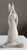 Resin Yoga Rabbit, Antique White Finish
