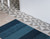 Marbled Stripe Shag Utility Mat 24x36 - Bay Blue