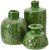 Embossed Stoneware Vases, Green