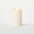 Frosted Rustic LED Pillar Candle, 3"L x 3"W x 5"H, Tan