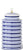 White & Blue Ribbed Canisters