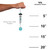 12 " Precious Stones Chime - Turquoise