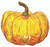 8"Hx10"D Battery Operated Pumpkin With Light, Orange