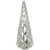 Christmas Tree Faceted 9" x 24" H, Mercury Silver
