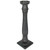 Candle Holder Wood Pillar, 21"H Charcoal