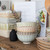 Stoneware Bowl with Pattern, 4 Colors