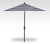 9' Auto Tilt Umbrella, Kinzie Coal Stripe & Black Pole