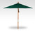 9' Quad Pulley Lift Umbrella, Forest Green Canopy & Wood Pole