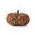 8 Inch Orange & Brown Feather Pumpkin