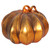 Glass Pumpkin 8"W x 8"H, Earthy Orange