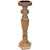 Candle Holder Wood Pillar 18", White Wash