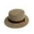 Wool flat brim hat with buttons, Taupe