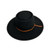 Wool felt round crown brim hat, Black