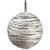 8" Yarn Ball Ornament, Grey & White