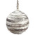 6" Yarn Ball Ornament, Grey & White