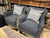 50% OFF Pair Of Lee Carter Blue Chairs with Watson Exterior