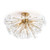 Poppy Glass Semi Flush Mount, Clear