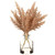 11" Pampas in Glass Vase  Beige, Beige