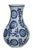 Stoneware Vase, Blue & White