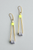 Neon Yellow and Gray Earrings