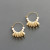 Mini Matte Cream Colored Hoop Earrings