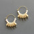 Mini Matte Cream Colored Hoop Earrings