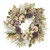 Beige Pampas Grass Wreath with Pumpkins